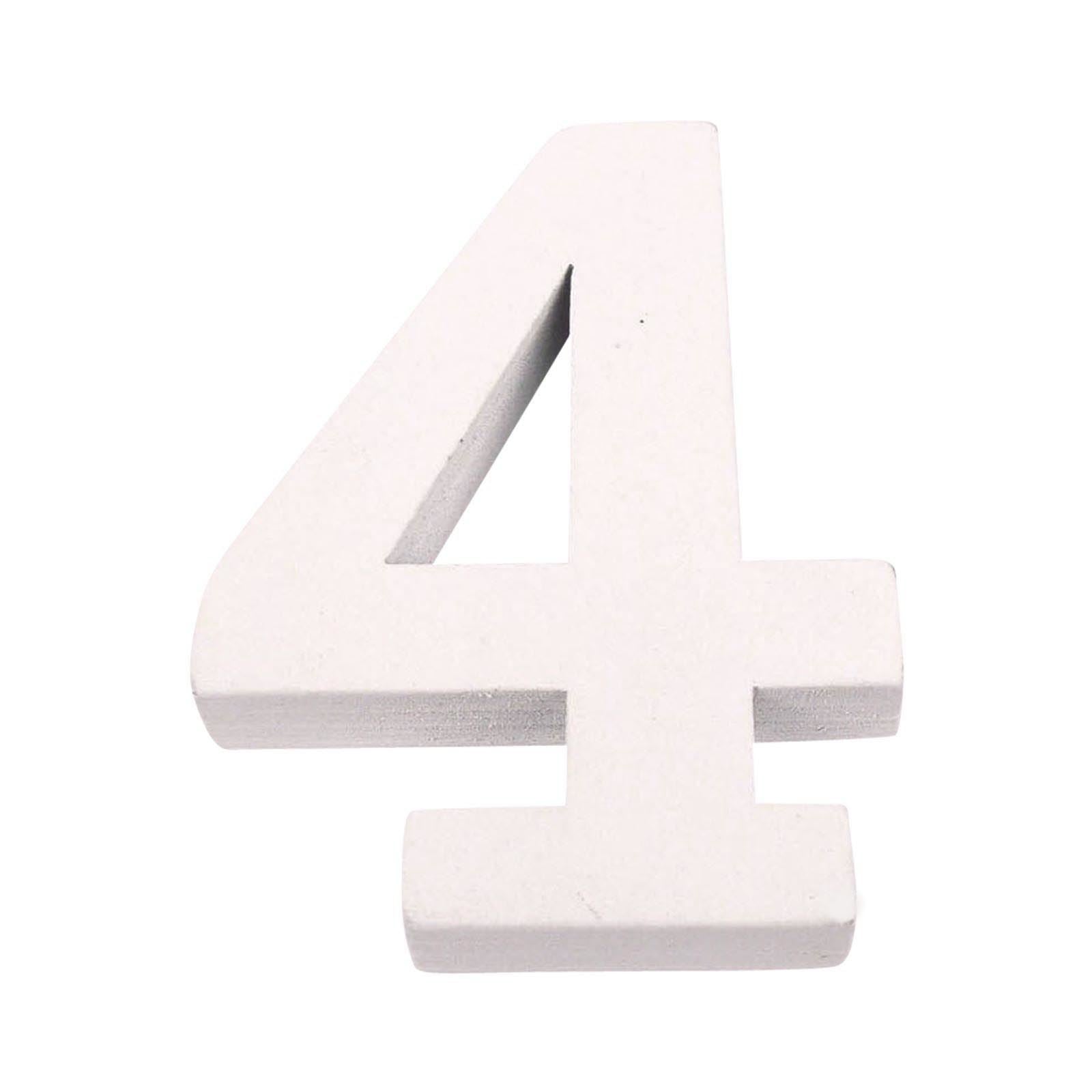 8cm White Painted Wooden Numbers and Alphabets