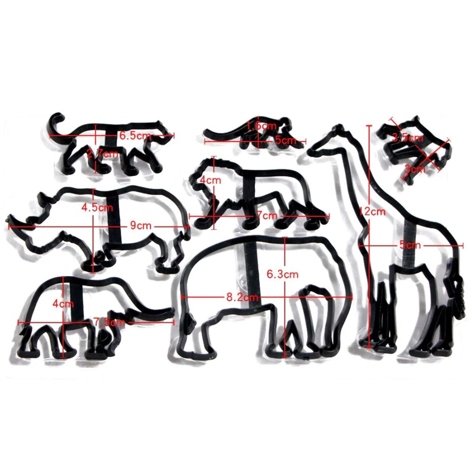 Set of 8 Jungle Safari Animal Cutters