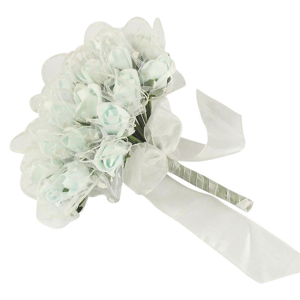 32 Rose Bud Bridal Bouquet with Glitter Loops