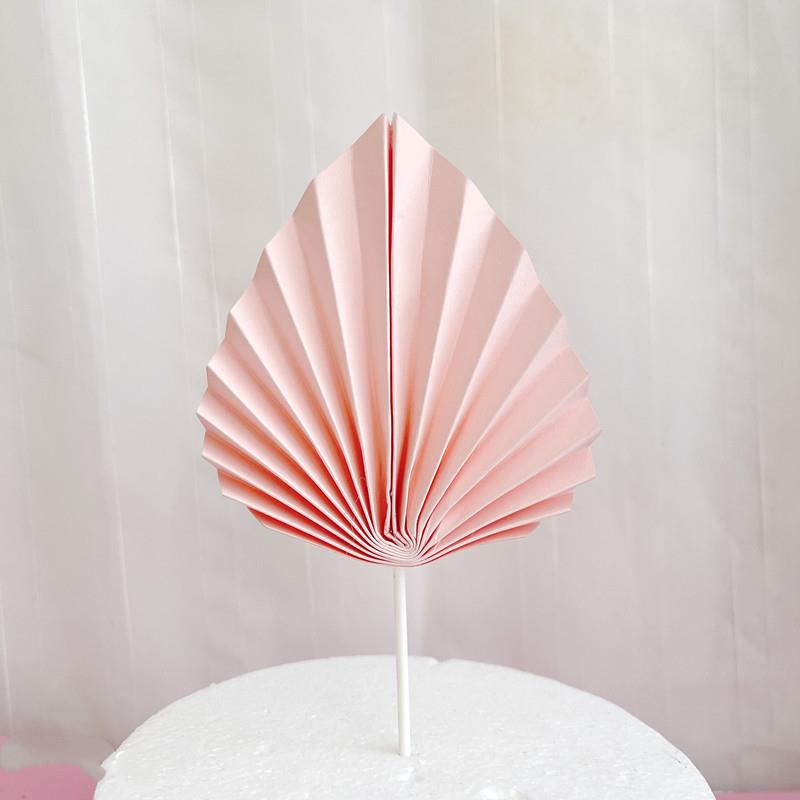 Fan-Shaped Paper Palm Spear Artificial Leaves - Dried Heart Shape