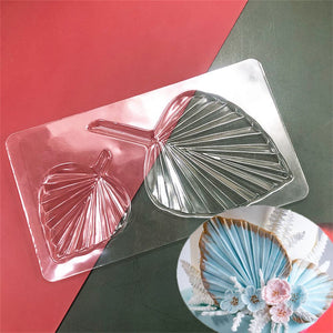 Set of Palm Spear Chocolate Baking Mold - Large Stencil Leaves