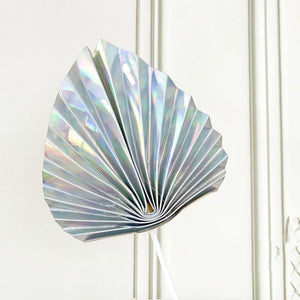 Fan-Shaped Paper Palm Spear Artificial Leaves - Dried Heart Shape