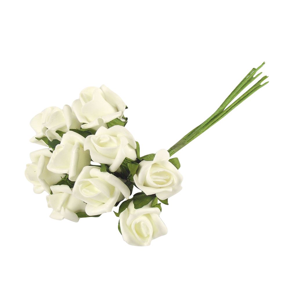 Bunch of 10 Foam Rose Buds