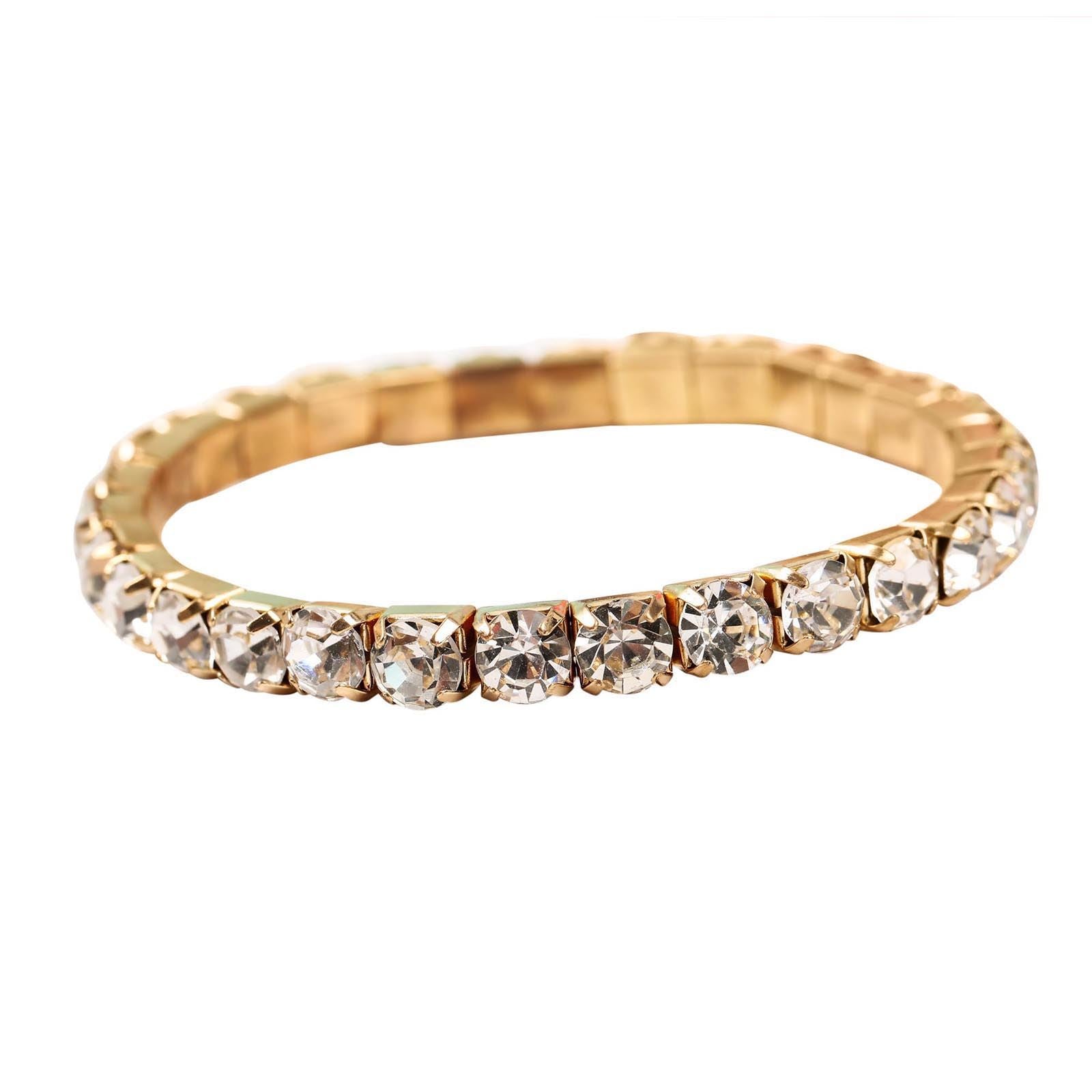 Elasticated Corsage Rhinestone Bracelet