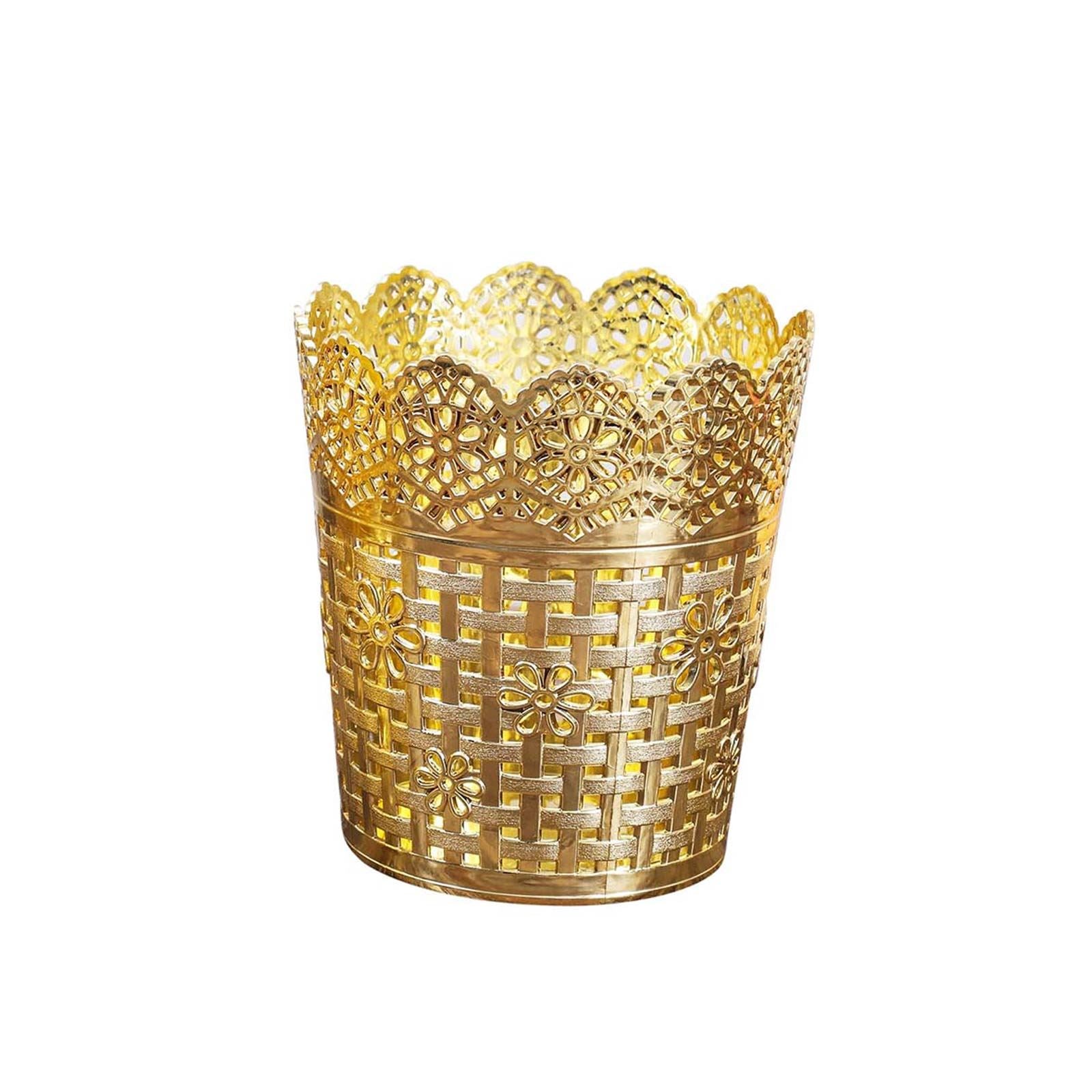 Metallic Gold Plastic Cake Stand