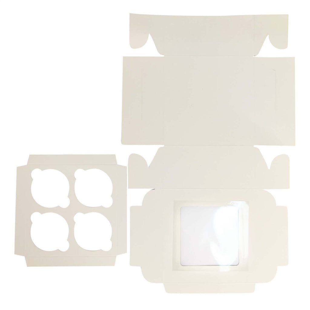 Vintage Floral Printed 4 Hole Cupcake Boxes