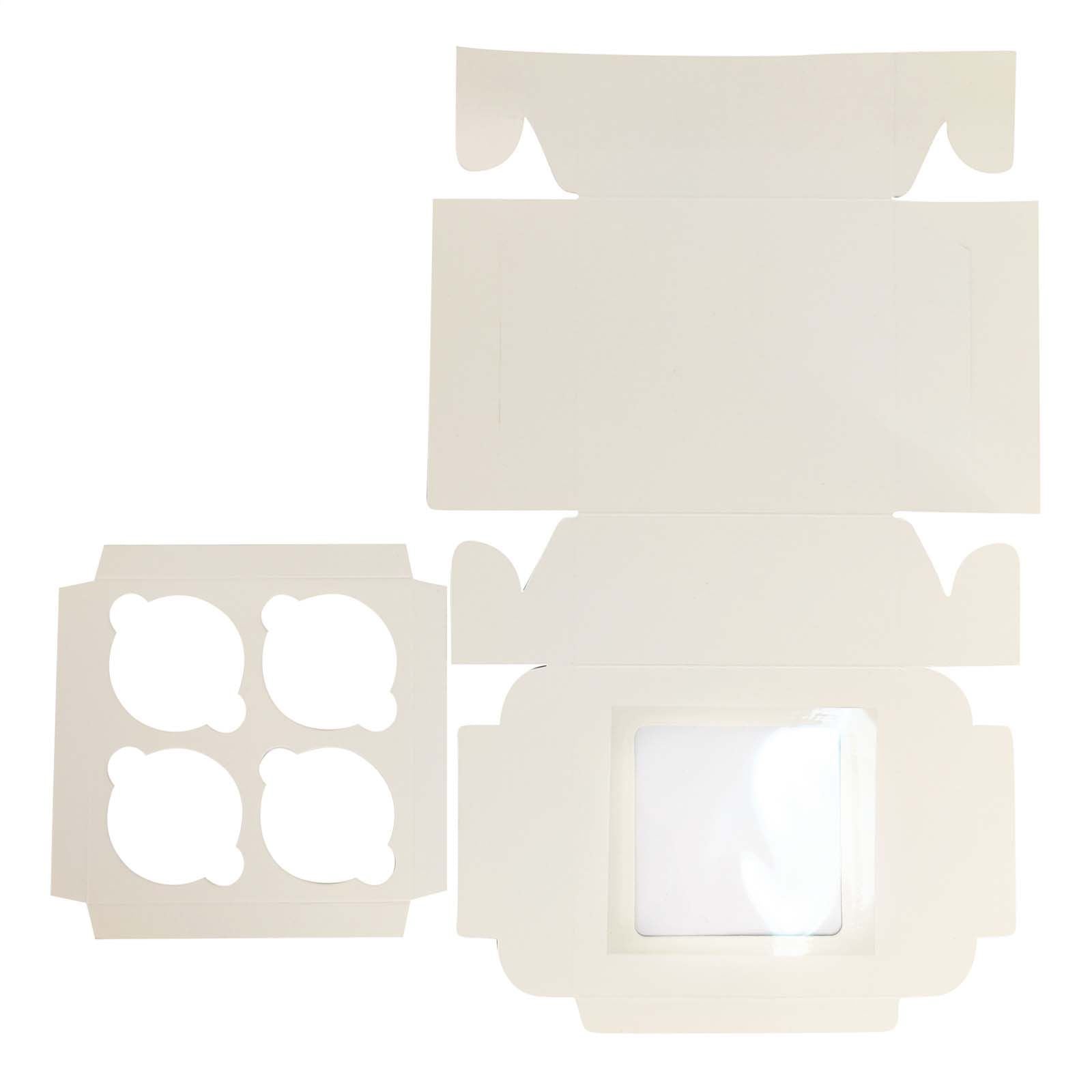 Vintage Floral Printed 4 Hole Cupcake Boxes