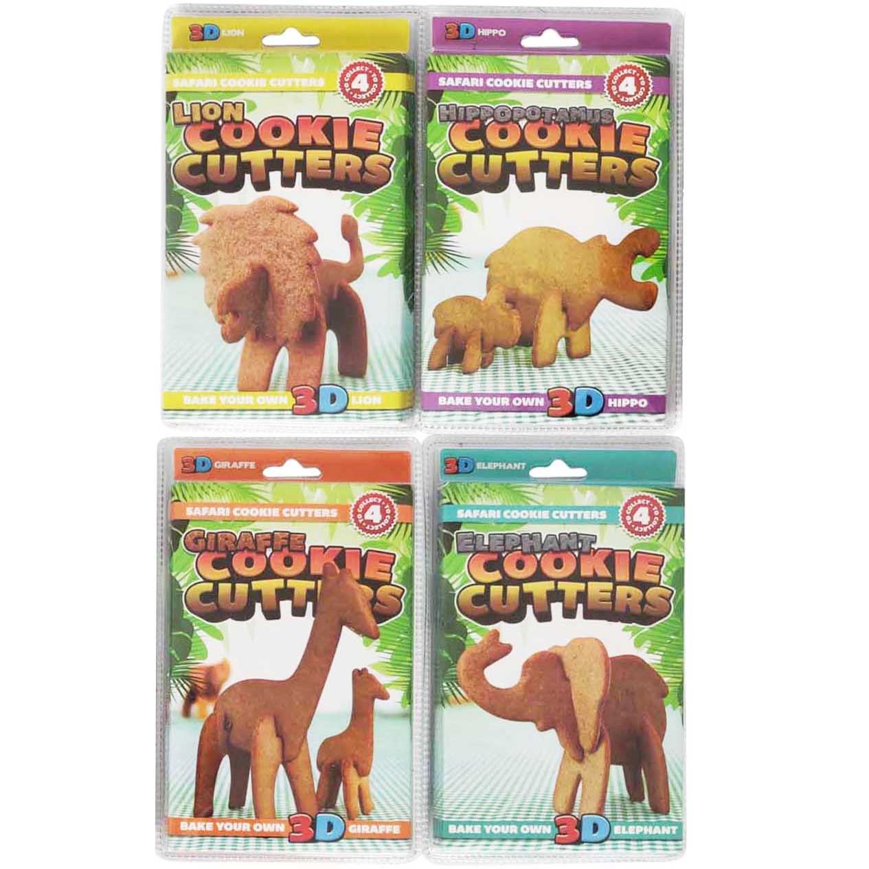 3D Jungle Animal Cookie Cutters