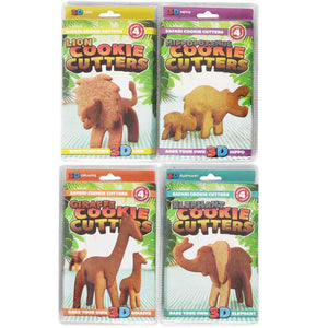 3D Jungle Animal Cookie Cutters