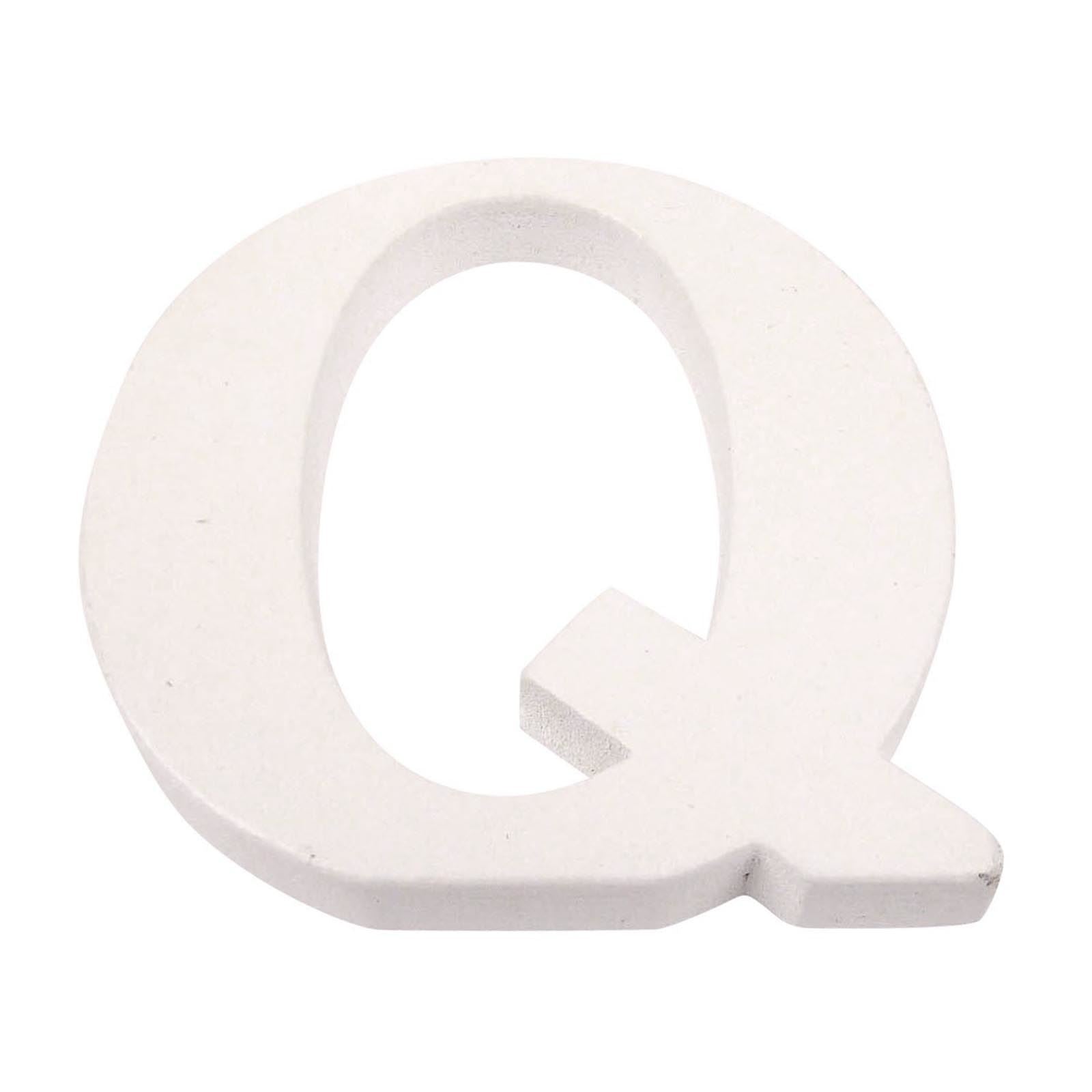 8cm White Painted Wooden Numbers and Alphabets