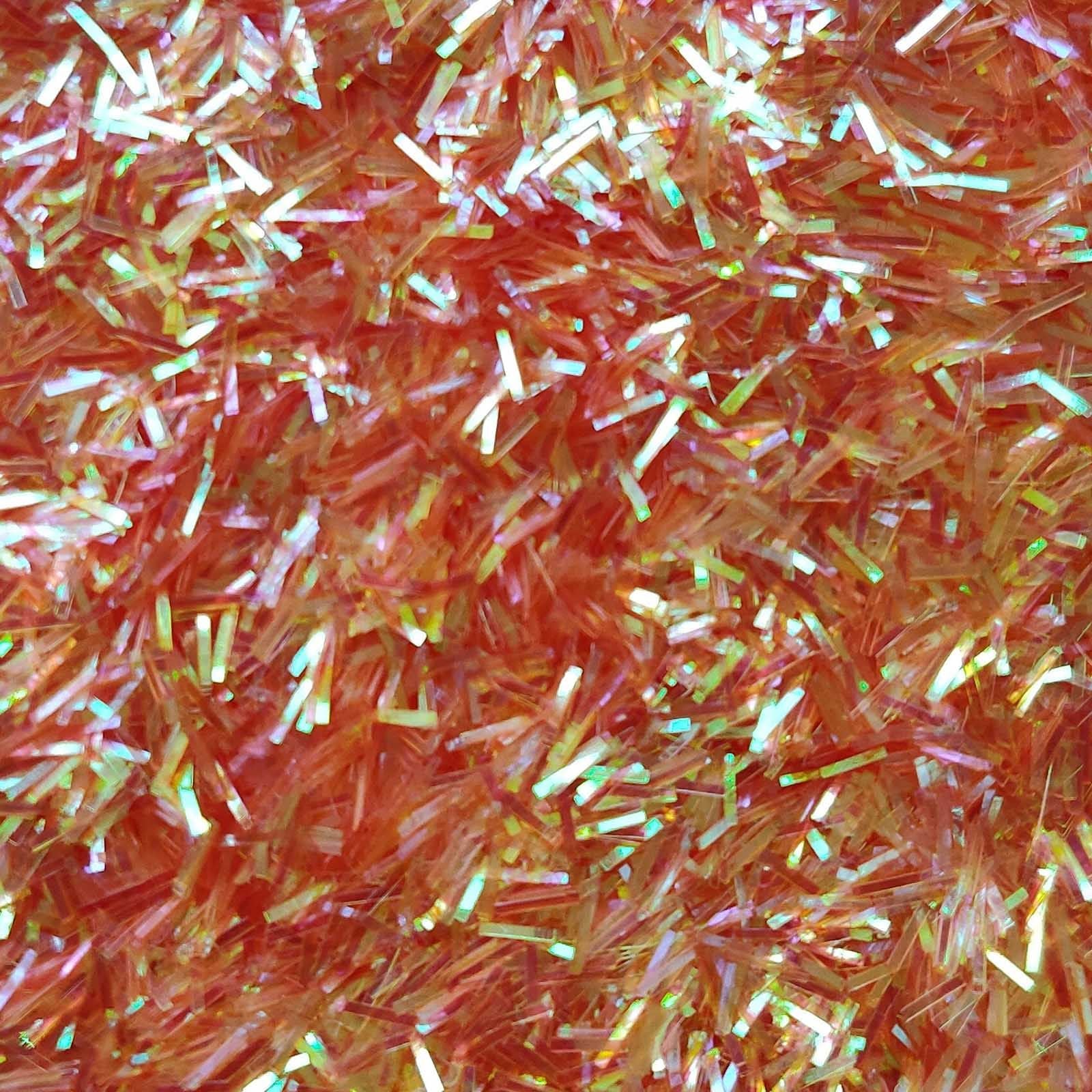 Glitter Elements - Iridescent Orange - 3mm Tinsel