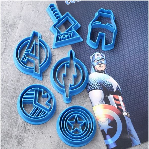 Combo Set of 10 Superhero Cookie Cutters - Avengers Iron Man Superman Batman