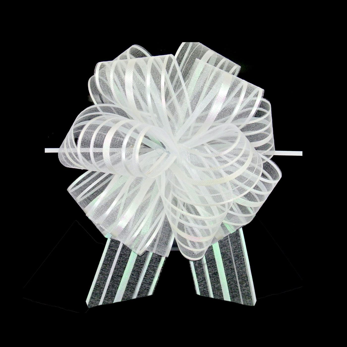Premium 50mm Organza Stripe Pull Bows