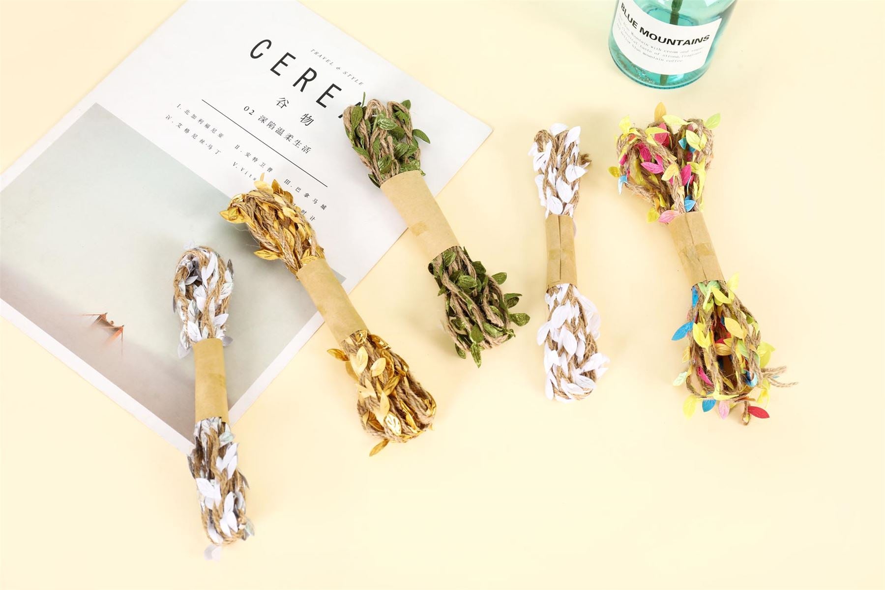 Leafy Hessian Rope Hanks