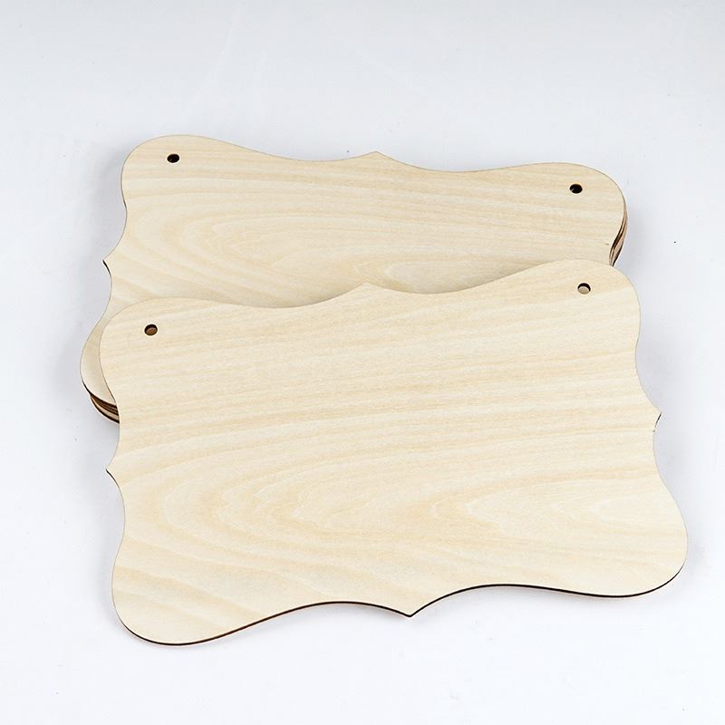 Set of 3 Vintage Shaped Plywood Blank Plaques