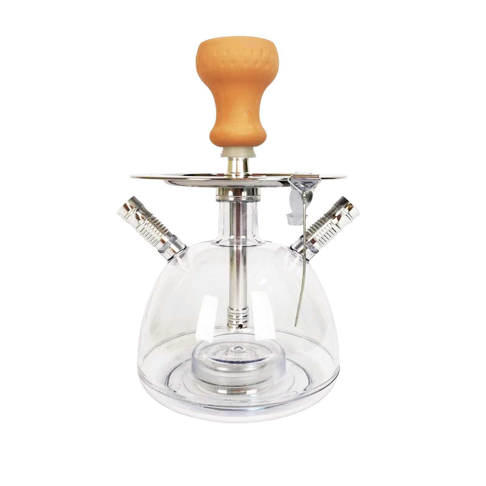 Premium Acrylic 2 Hose Hookah - Unbreakable Double Pipe Party Shisha Set