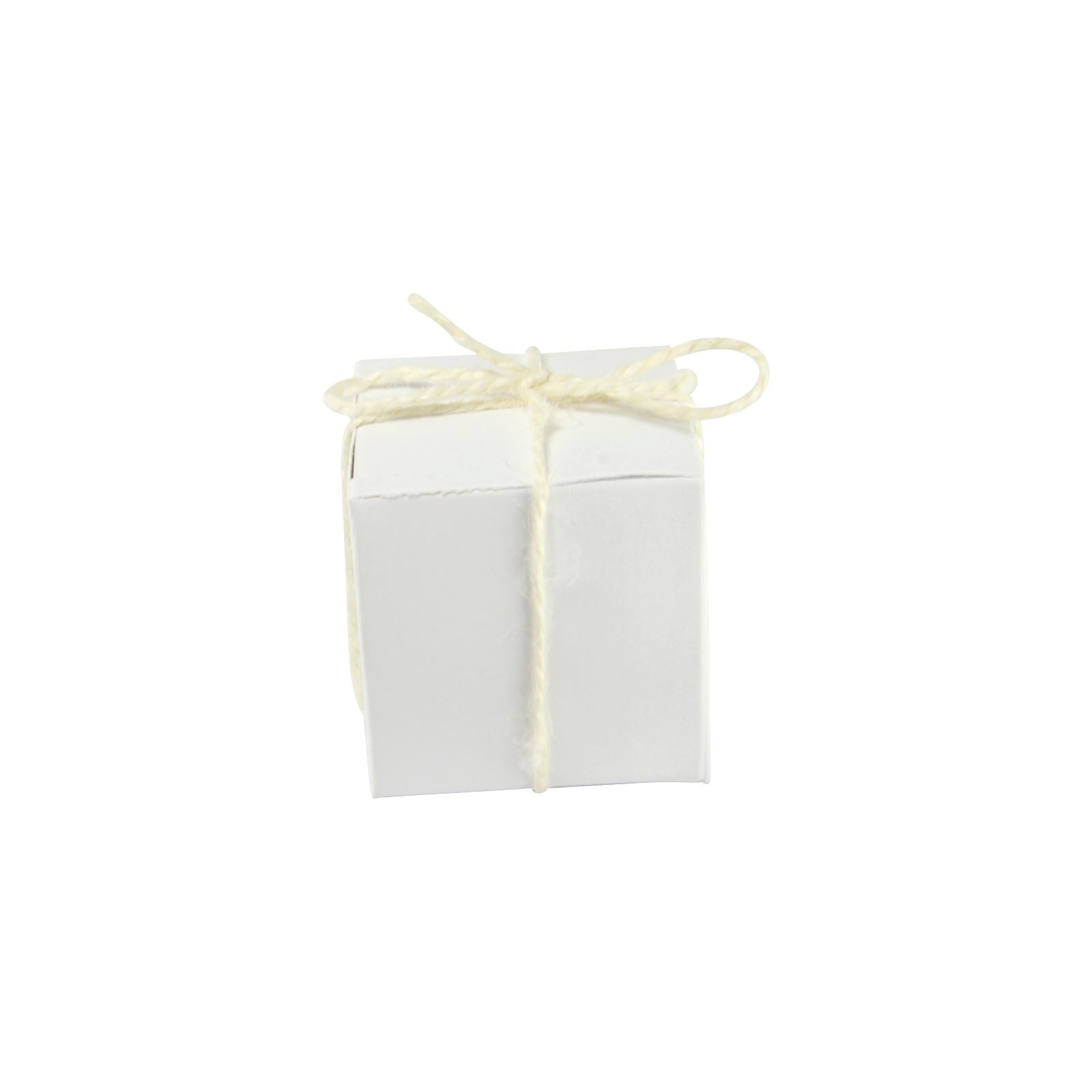 Vintage Cube Favour Boxes with Rope