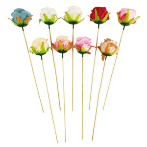 Rose Bud Heads with Wooden Stems