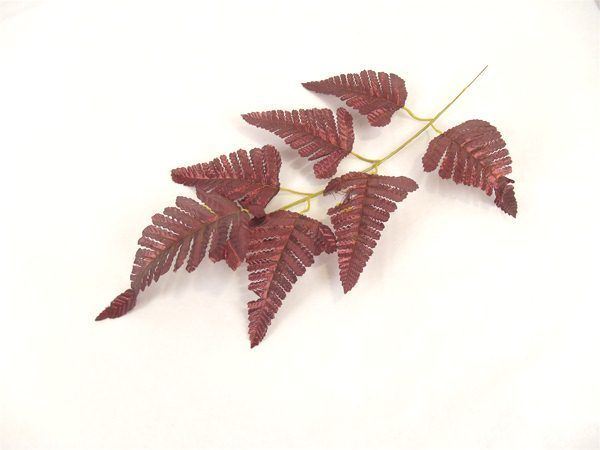 Metallic Fern Leaves Spray