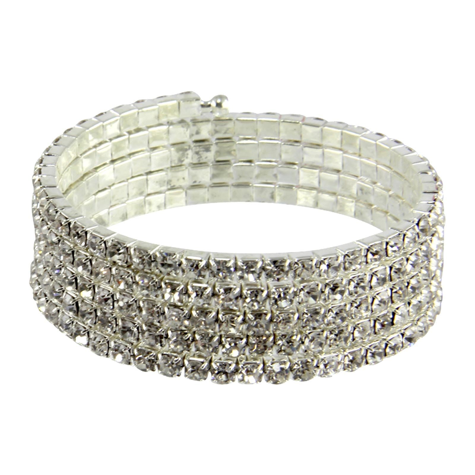 Wrap-Around Diamante Corsage Bracelets