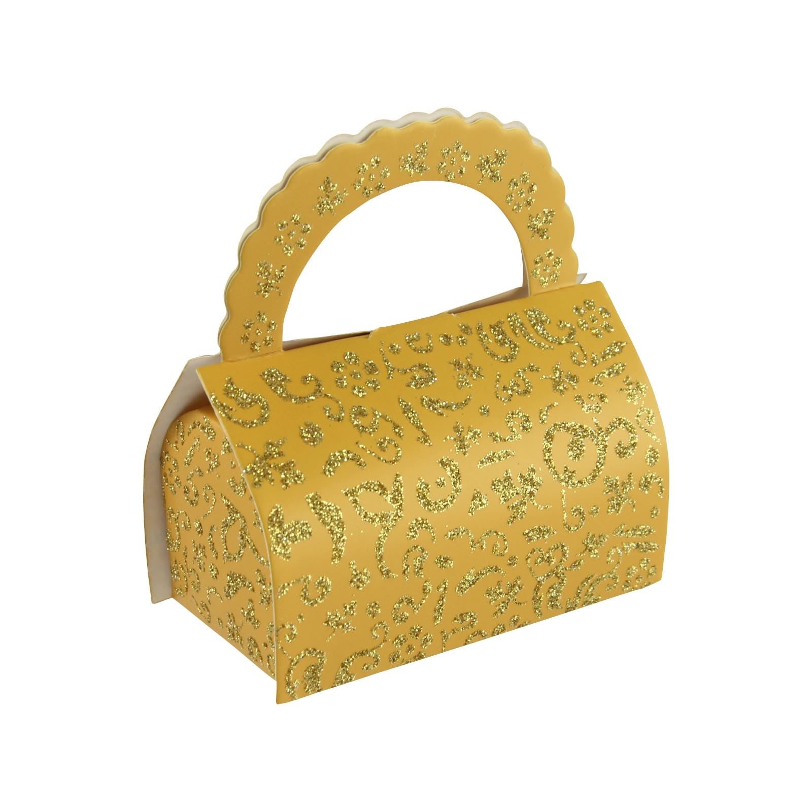 Glitter Paisely Purse Favour Boxes