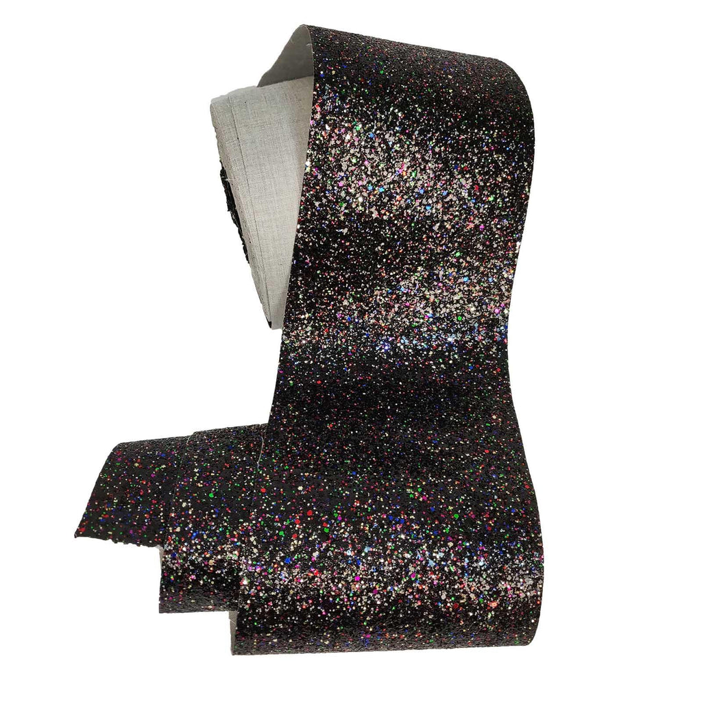 Chunky Glitter Fabric Wallpaper 16cm Borders