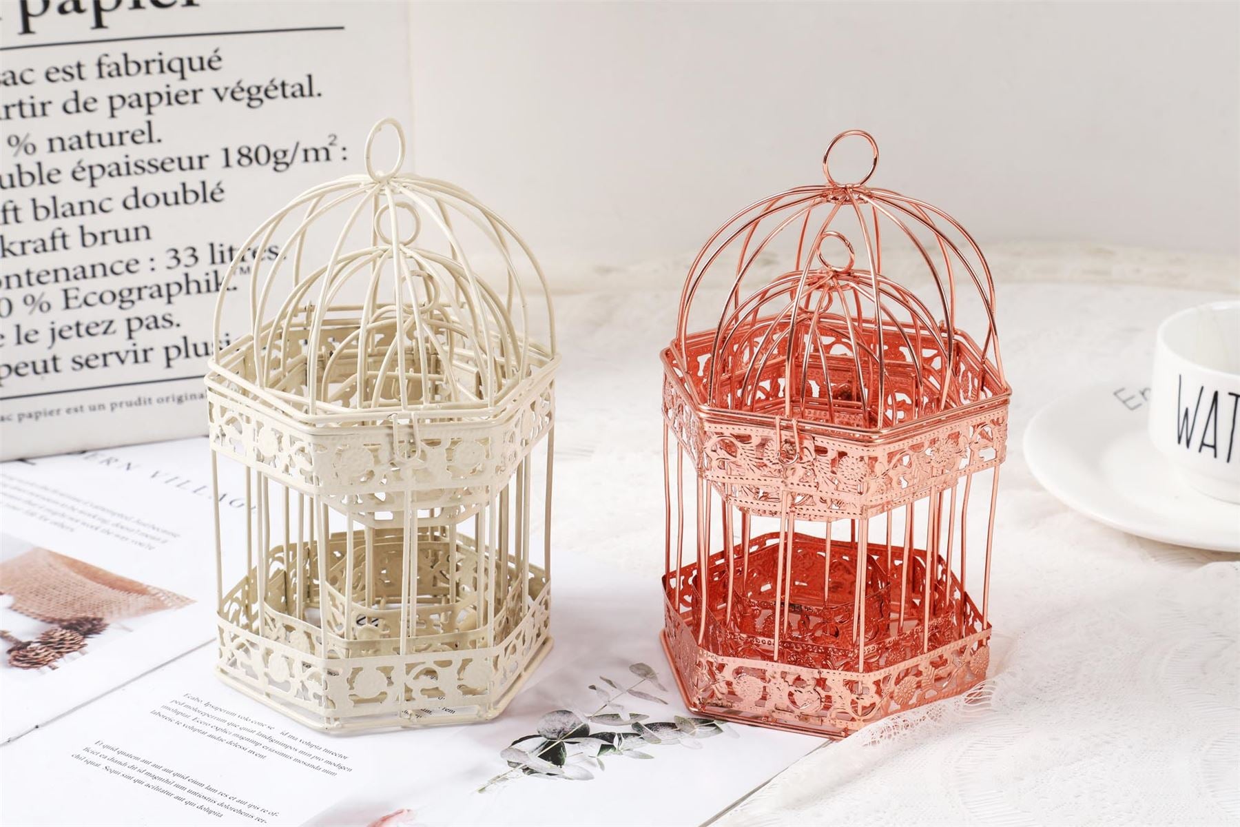 Mini Premium Hexagonal Decorative Bird Cages