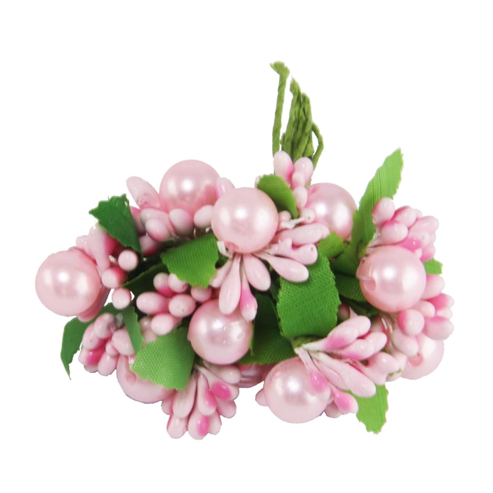 Small Bunch of Pearl and Stamen Embellishment Flowers