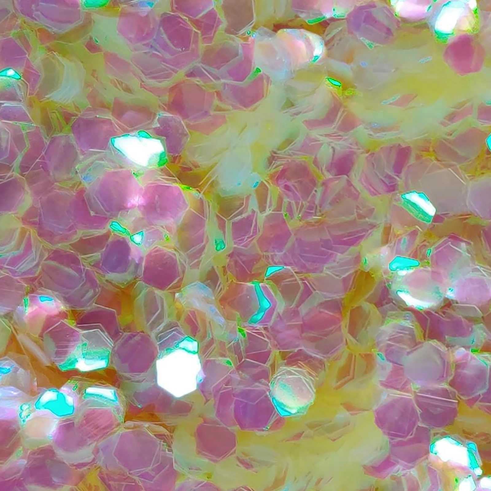 Glitter Elements - Iridescent Cream - 4mm Hex
