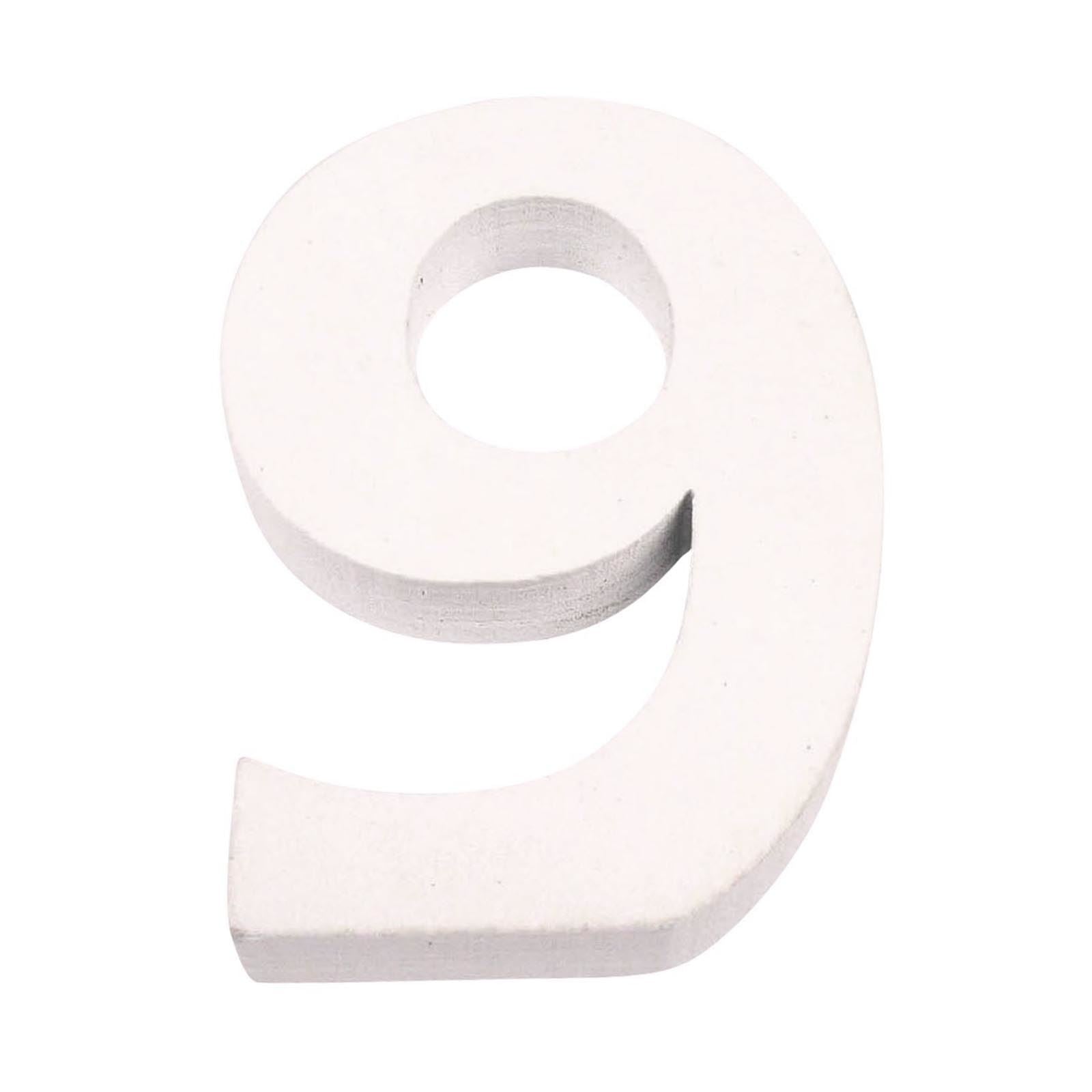 8cm White Painted Wooden Numbers and Alphabets