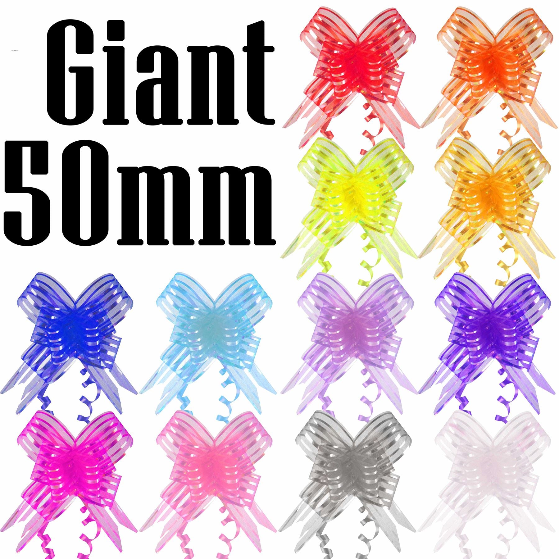 Giant 50mm Organza Butterfly Pull Bows