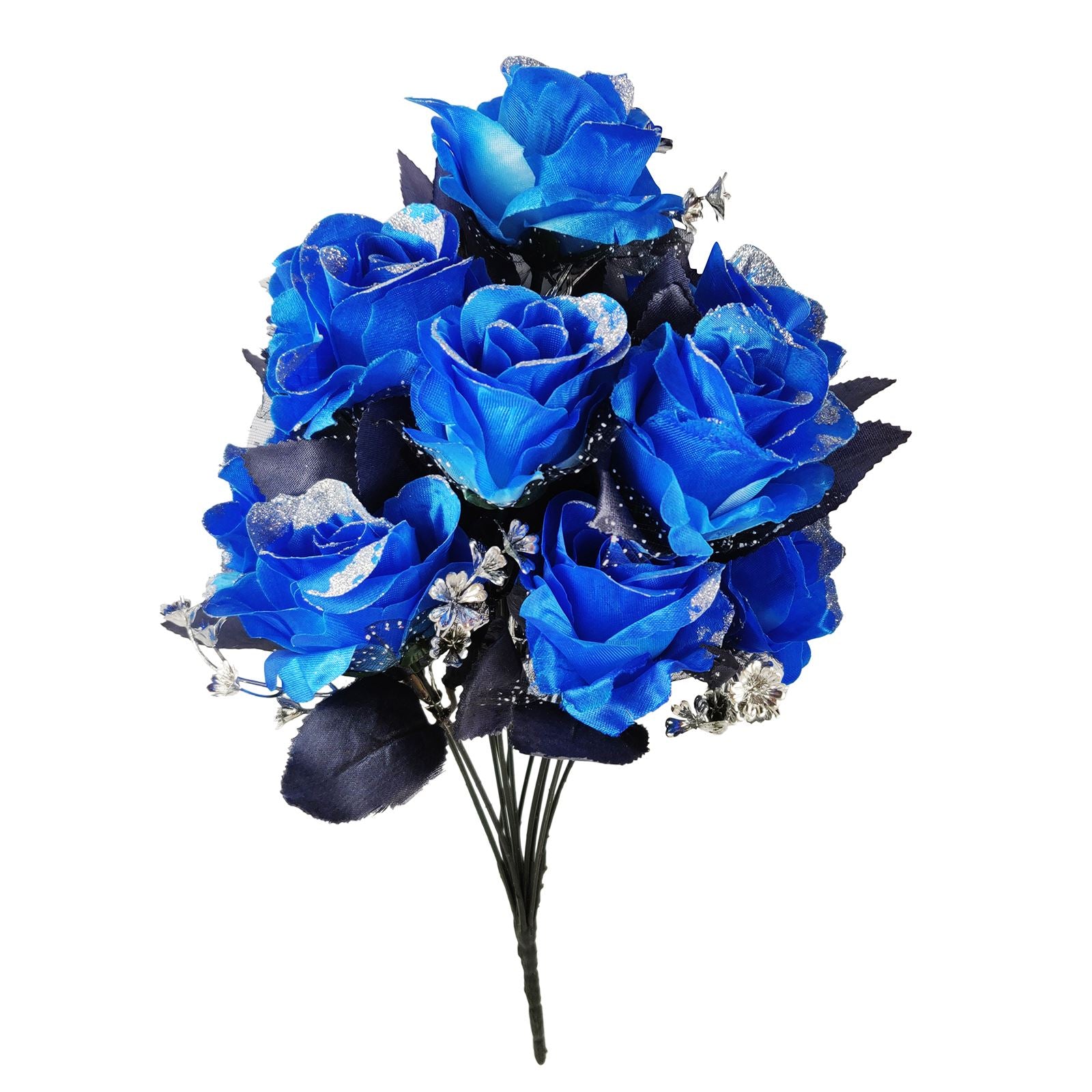 Large 12 Head Bling Glitter Vivid Bouquet