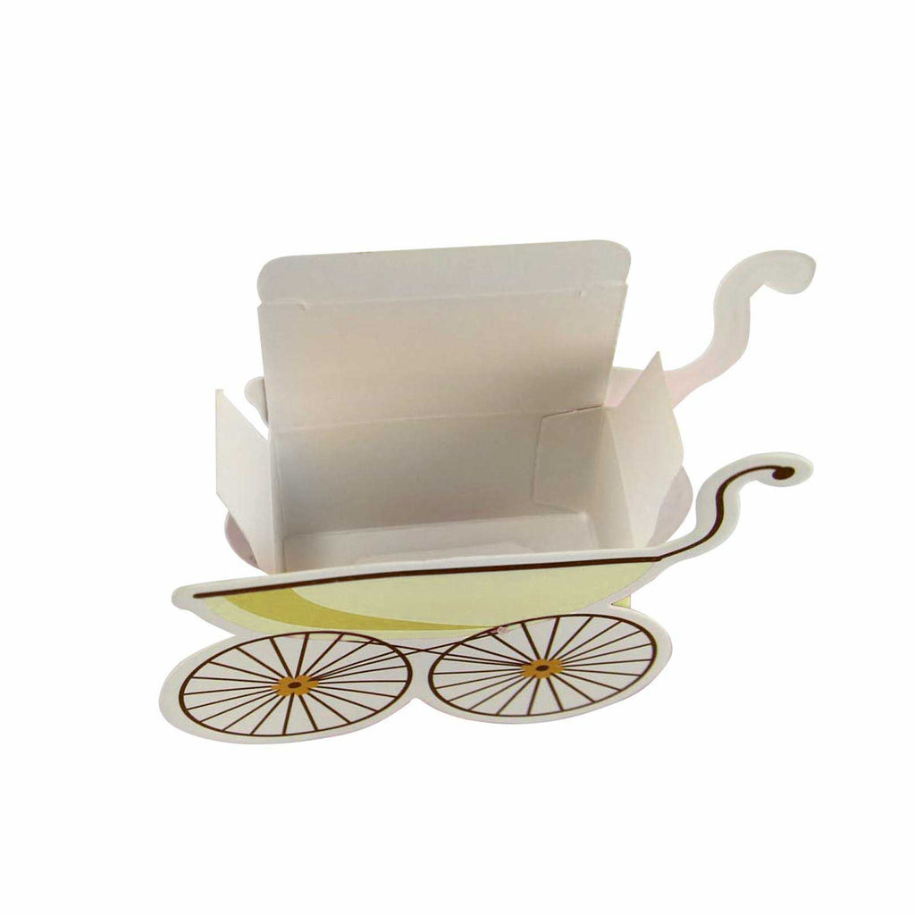 Pram Shape Baby Shower Favour Boxes