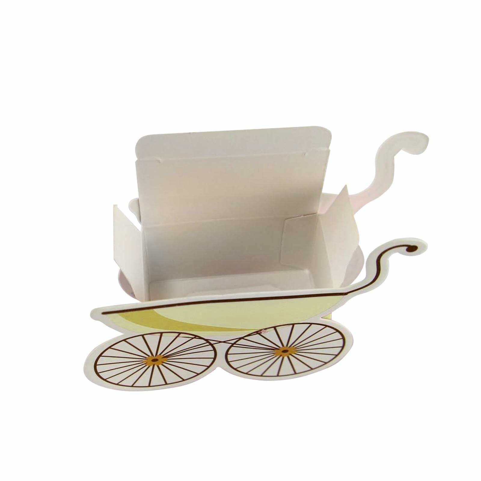 Pram Shape Baby Shower Favour Boxes