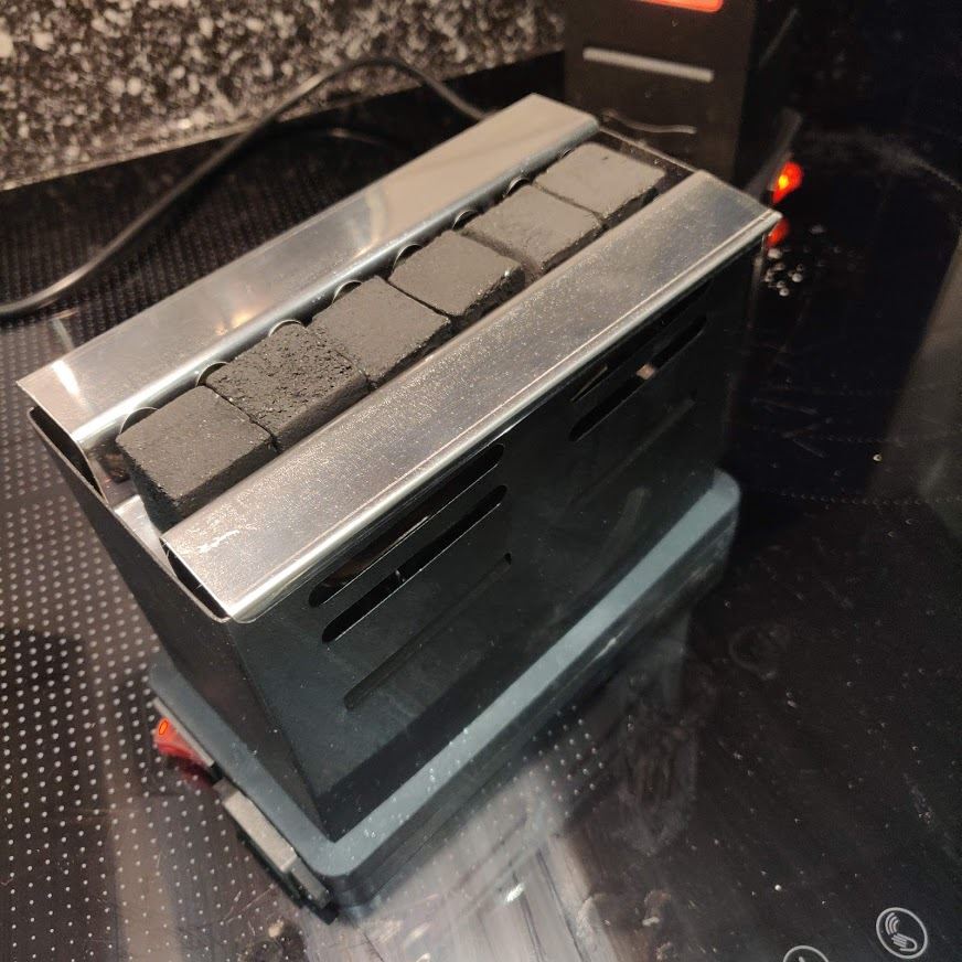 Modern Matte Black Charcoal Burner