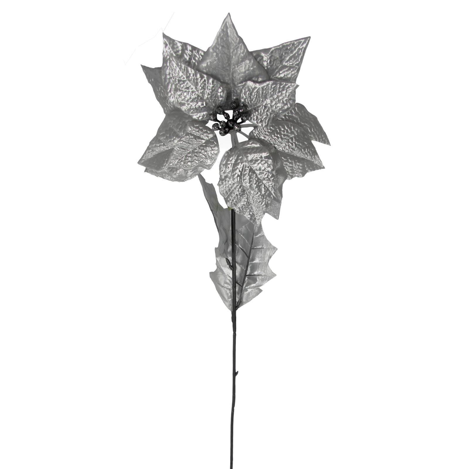 Metallic Poinsettia with Glitter