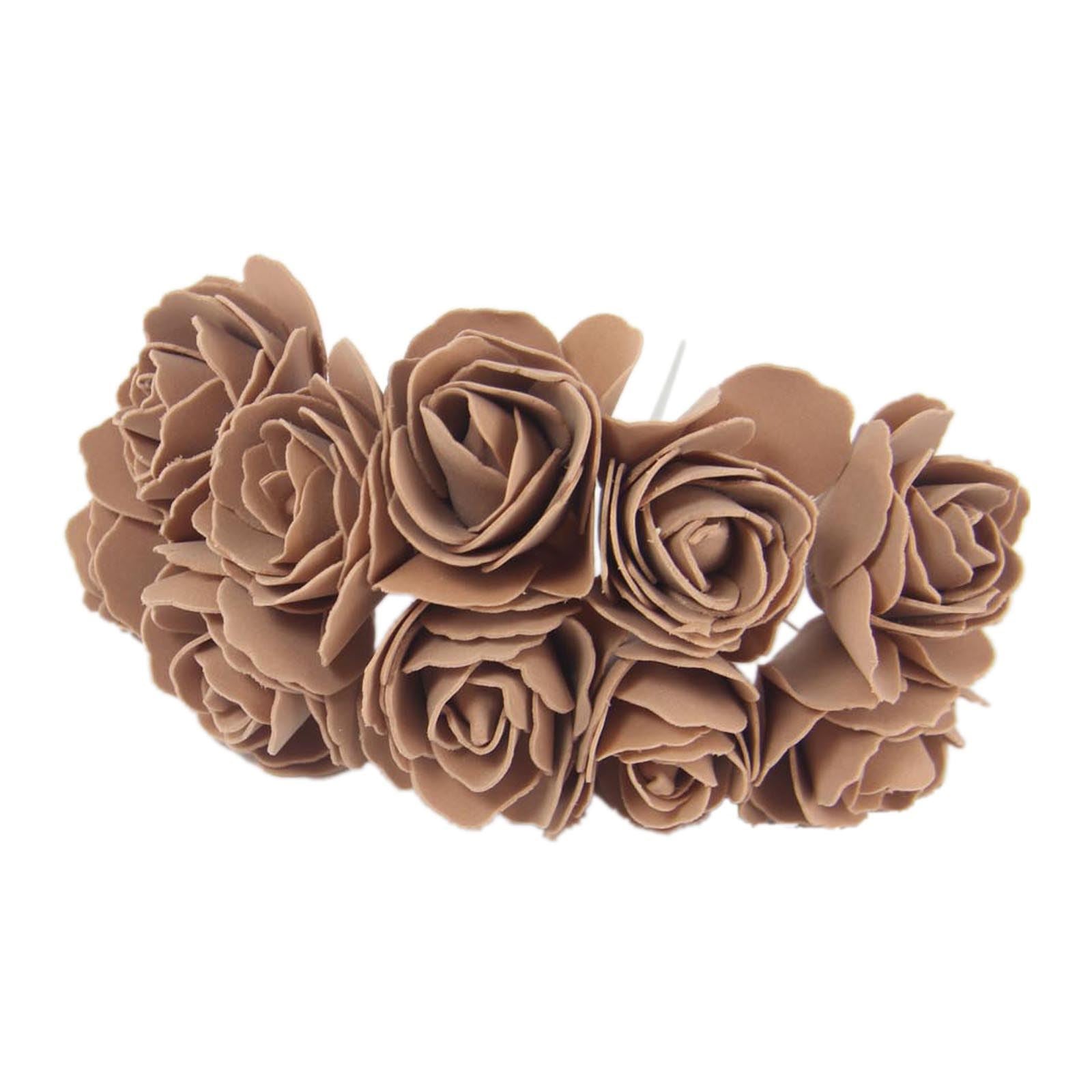 Bunch of 10 5cm Open Foam Roses