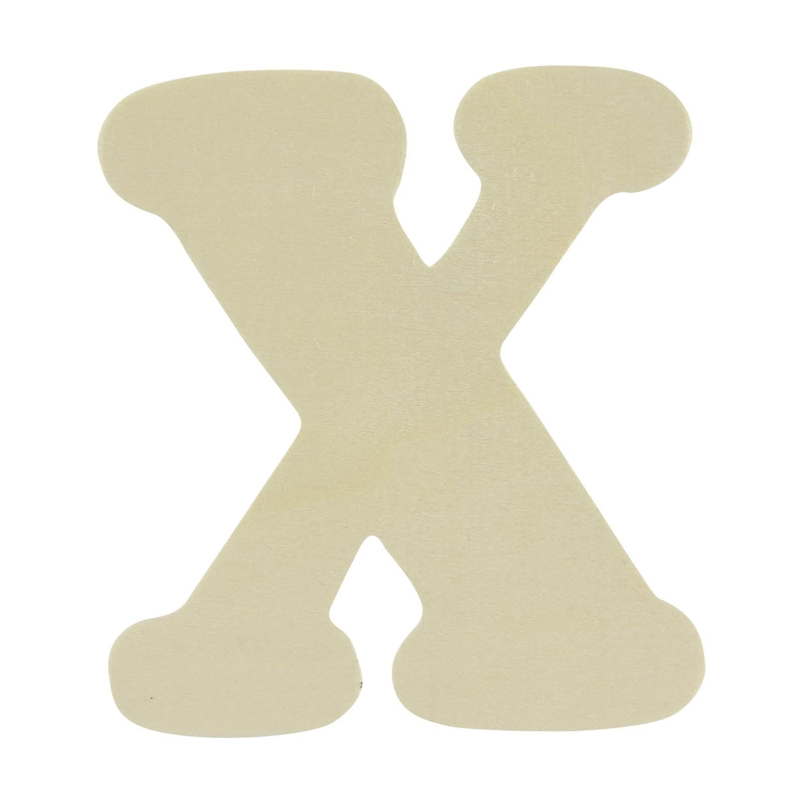 Large Natural Wood Flat Alphabets