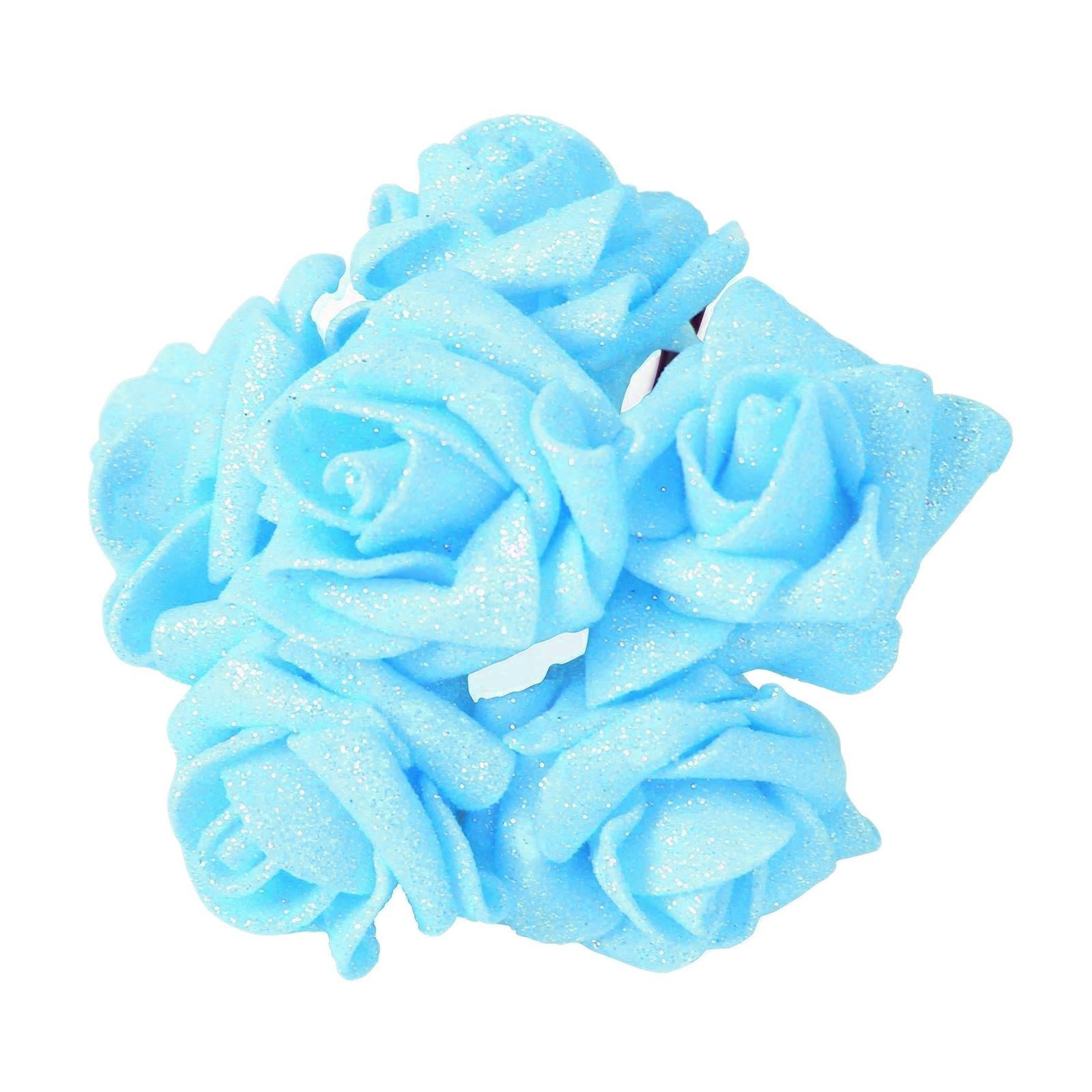 Full Glittered Foam Roses