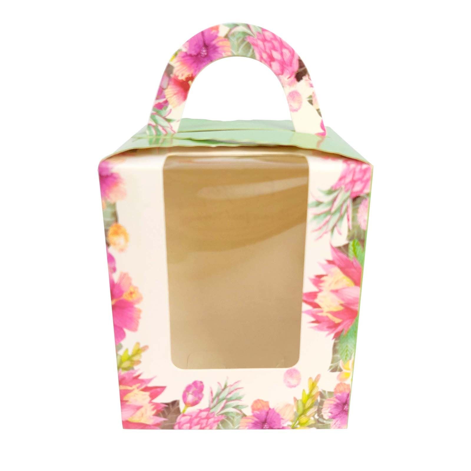 Vintage Printed Large Single Cupcake Boxes