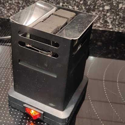 Modern Matte Black Charcoal Burner