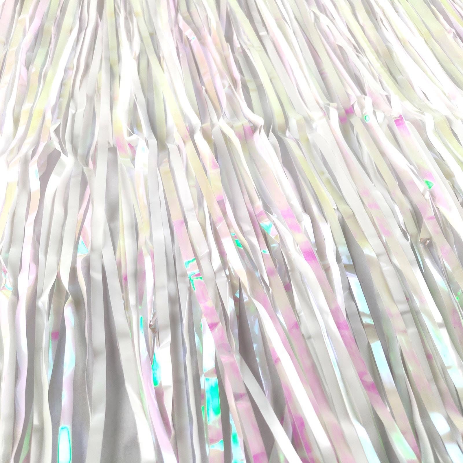 Iridescent Tinsel Fringe Curtain