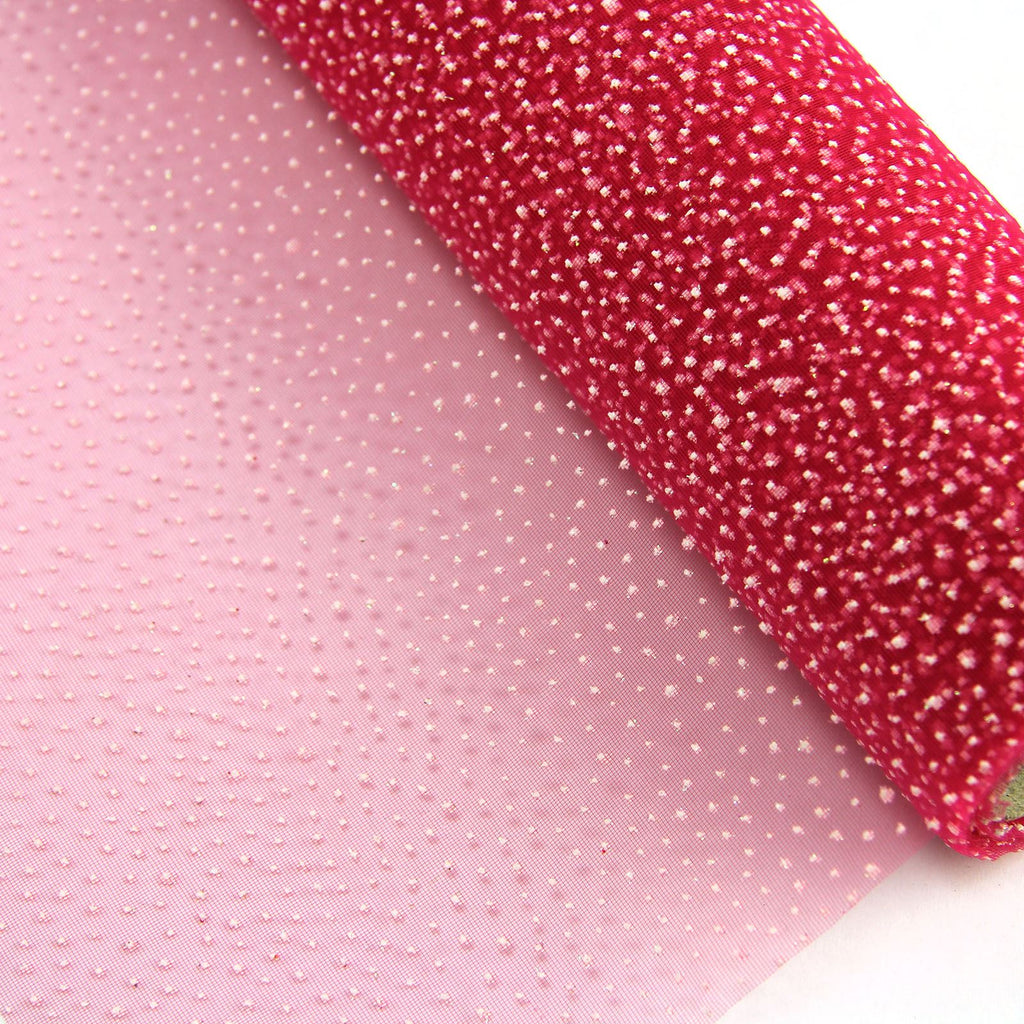 White Spot Organza Mesh - 52cm x 5 Yards