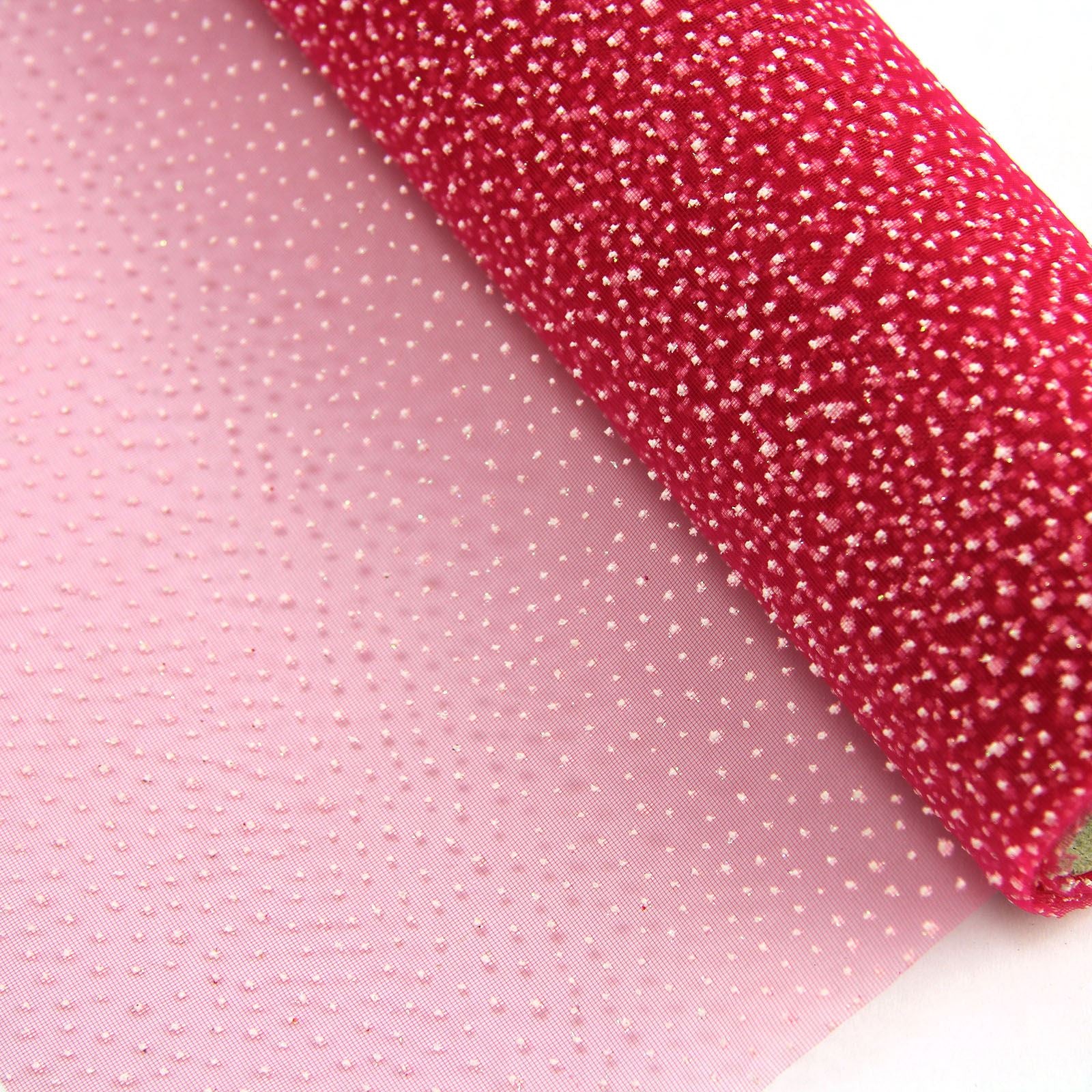 White Spot Organza Mesh - 52cm x 5 Yards