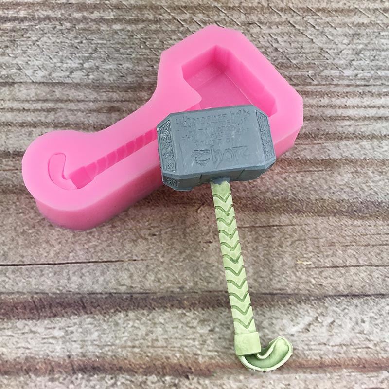 Silicone Mjolnir Thor Hammer Silicone Mold - Avengers Hardware Tools Silicone Molds, Chocolates, Lollipop Cake Molds