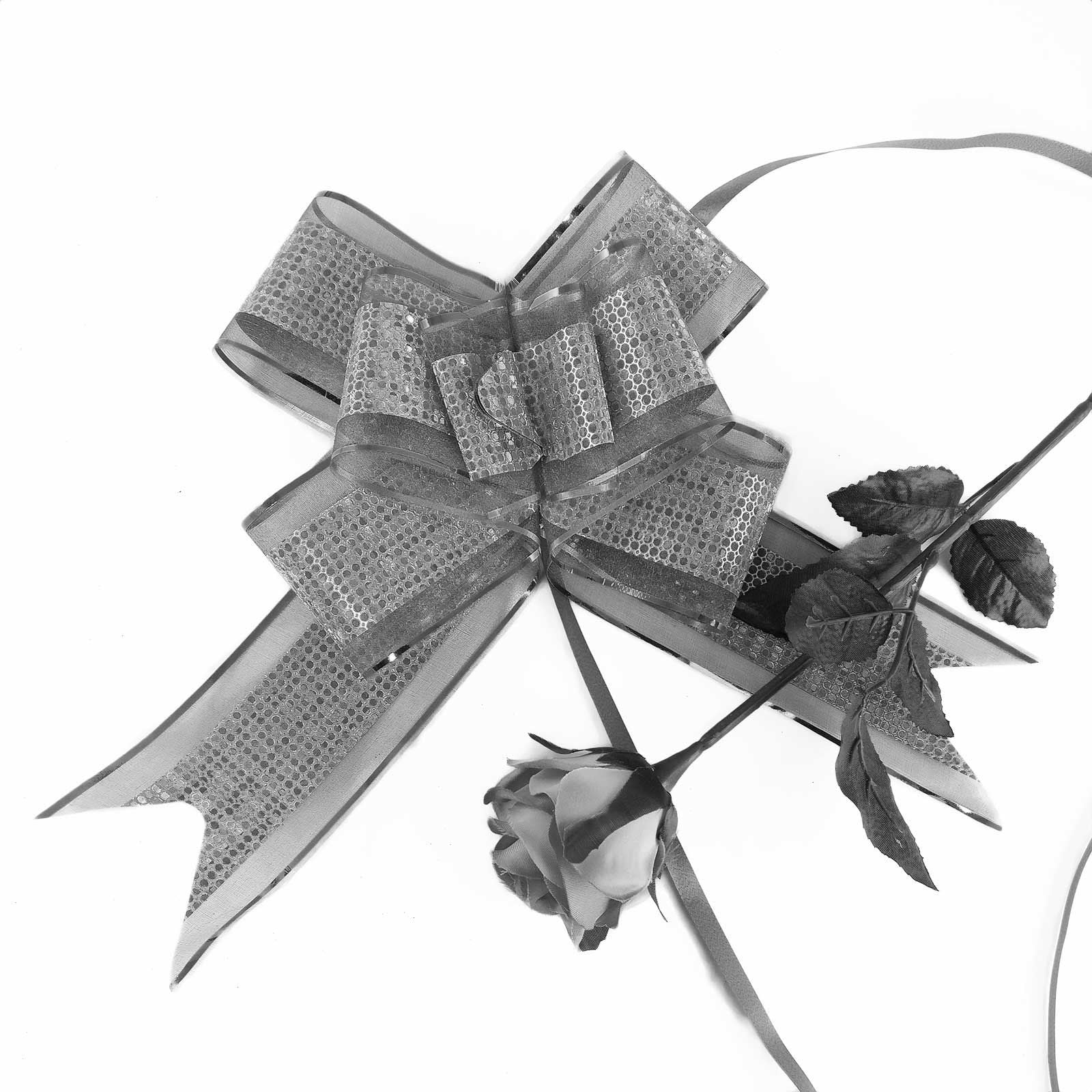 Extra Wide 70mm Metallic Organza Jumbo Butterfly Pull Bows