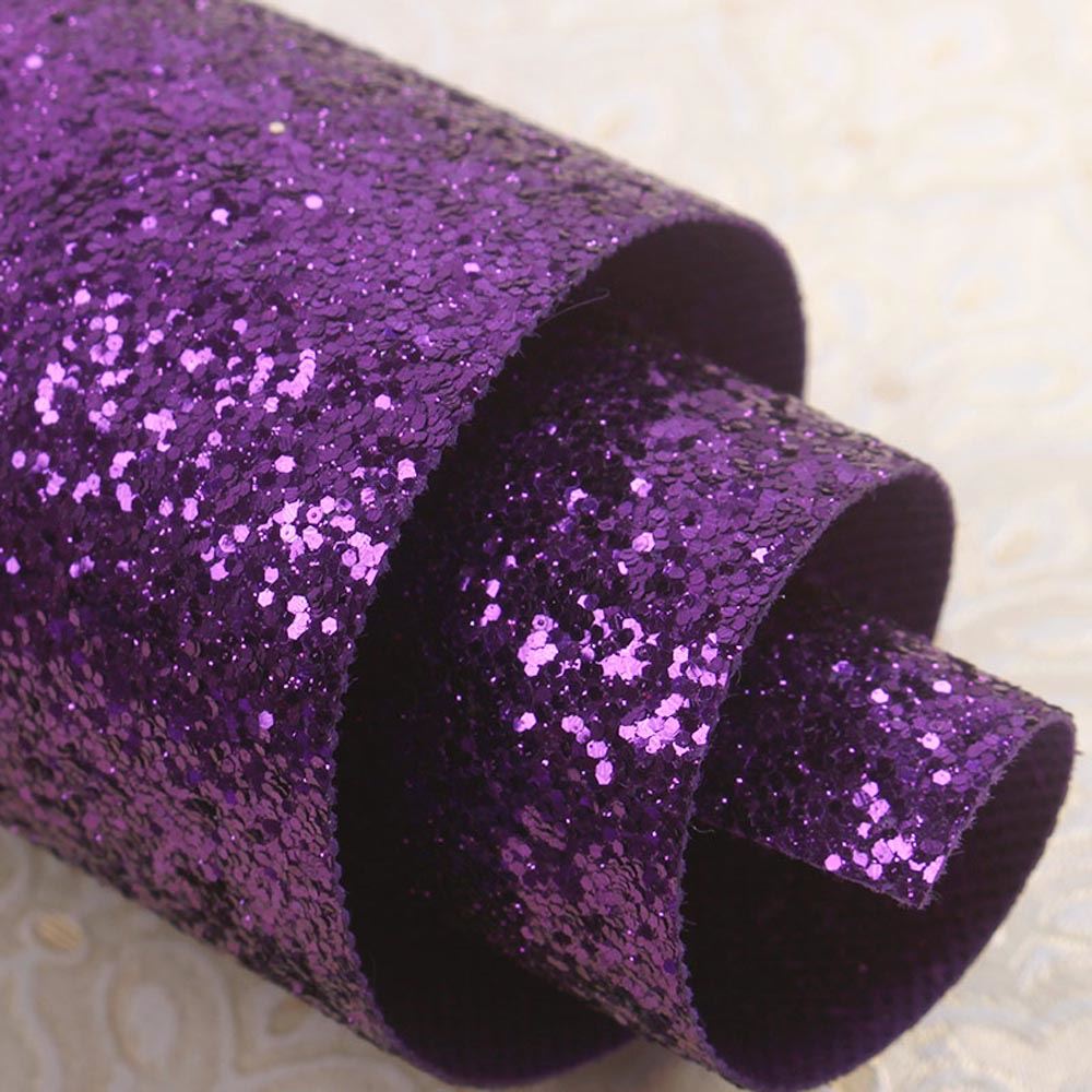 Chunky Glitter Fabric Wallpaper 16cm Borders
