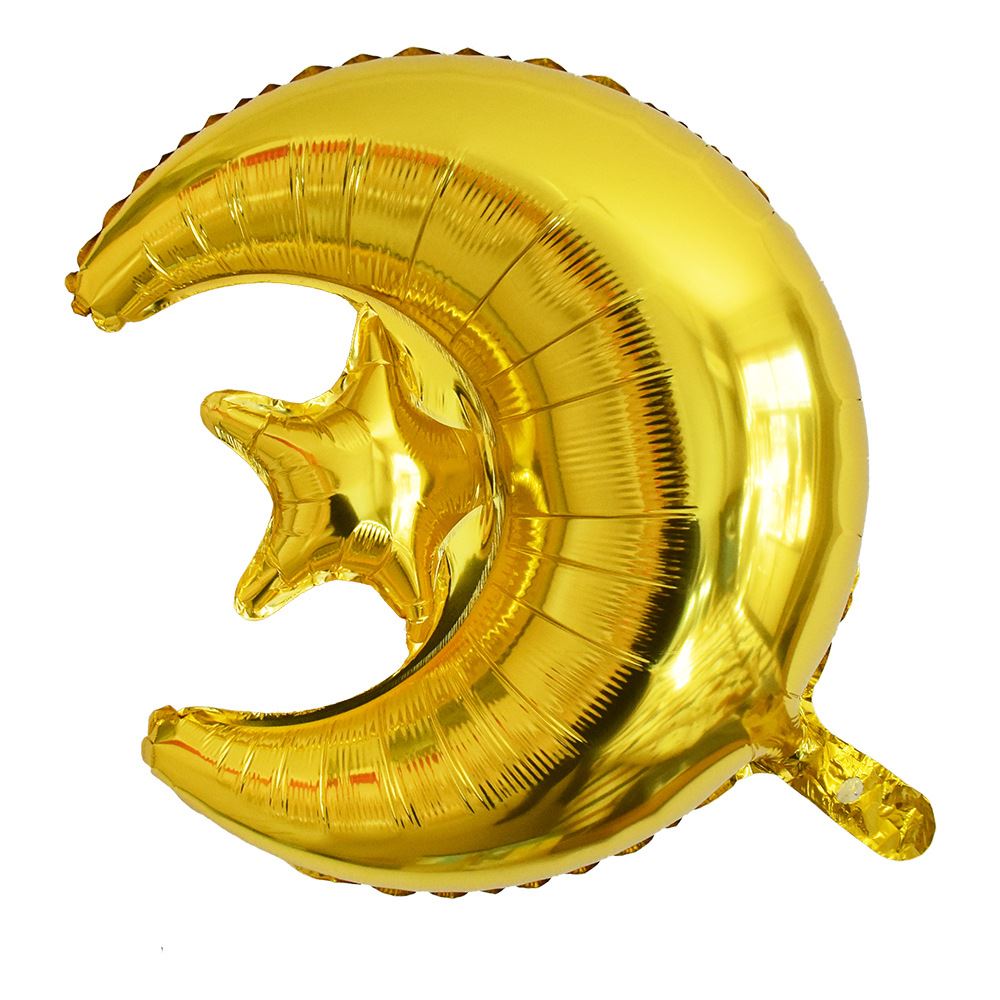 XL 25 Inch Moon Star Foil Balloon