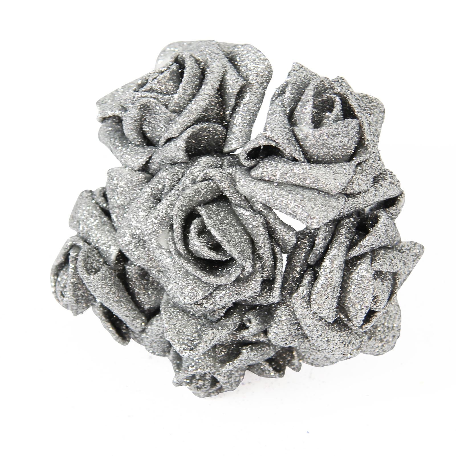 Full Glittered Foam Roses