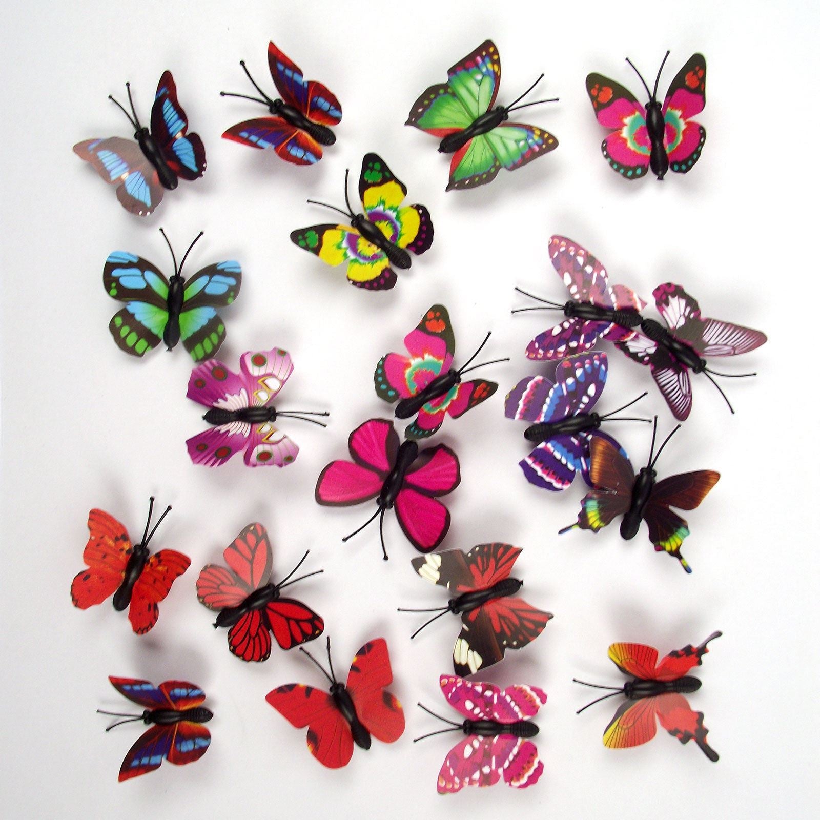 Magnetic Fluttering Butterflies in 3 Sizes! Artificial Fake Decorations Craft